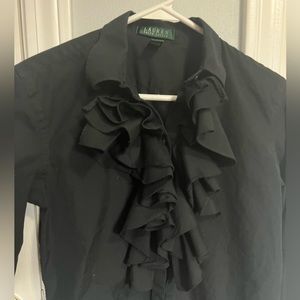 LAUREN Ralph Lauren black dress shirt. Women’s size Small!